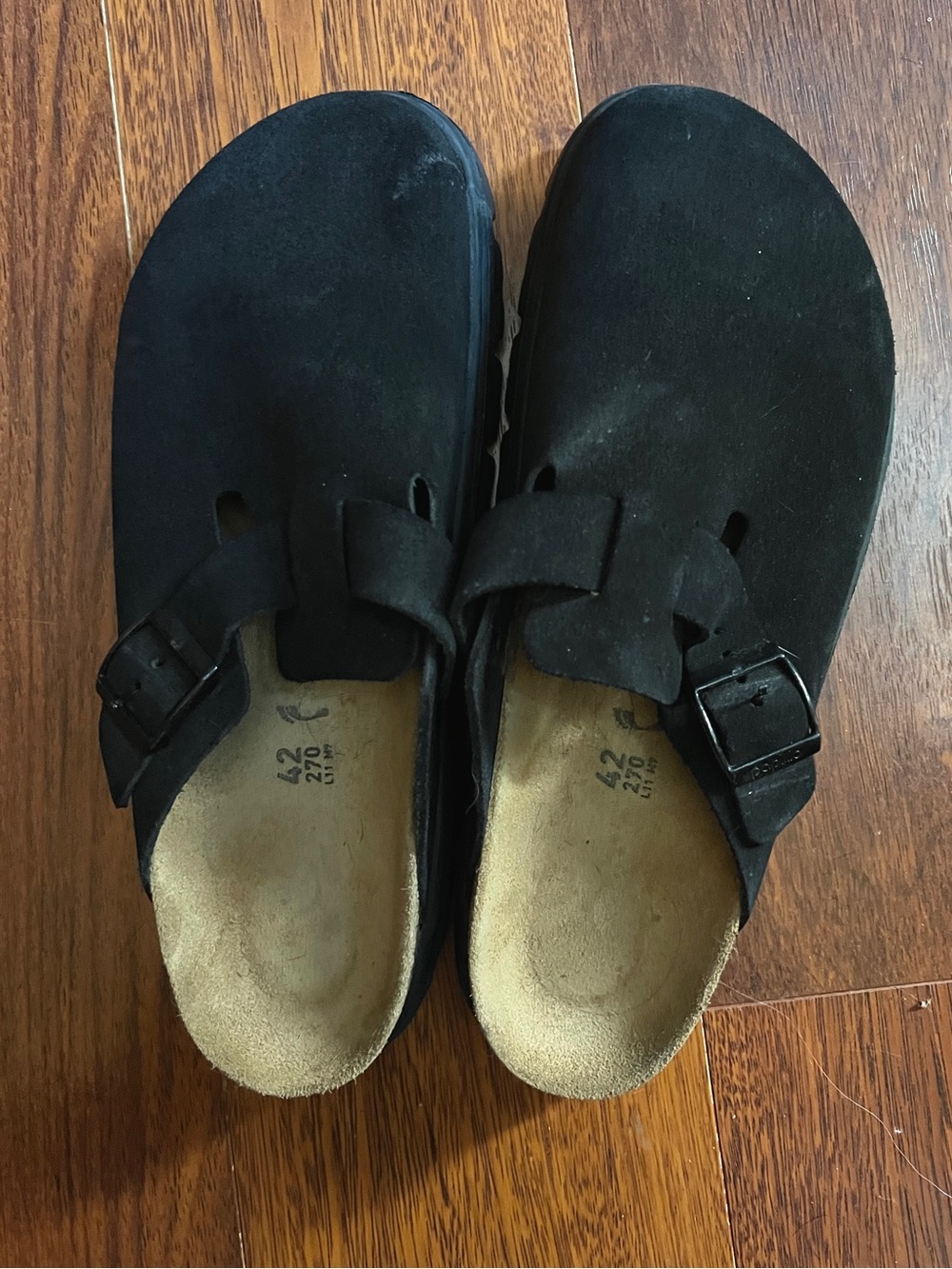 Birkenstock Boston chunky clog in Black, size 11 US Womens